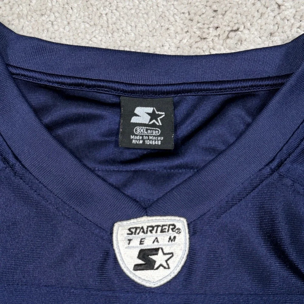 VTG 90s Starter Team Panthers Football Jersey Navy Gold Mens 3XL Made In Macau